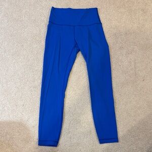 Lululemon High-Waisted Royal Blue Leggings Size 6 full length